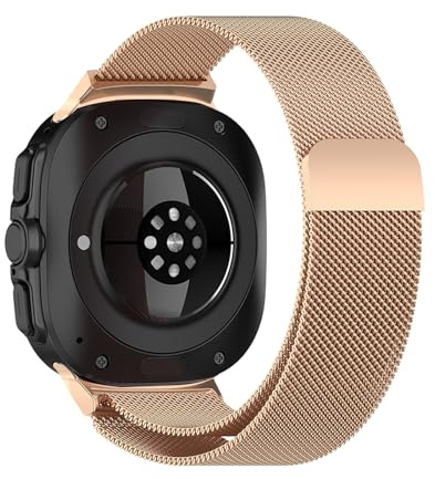 Niboow Metallo Cinturino per Samsung Galaxy Watch Ultra 47mm (2025/2024), Acciaio Inossidabile Chiusura Magnetico Cinturini per Samsung Galaxy Watch Ultra 47mm (2025/2024) - Oro Rosa