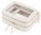 Prite Große Transparent Kosmetiktasche Doppelschichtig Make Up Tasche Damen Reise wasserdichte Kulturbeutel Autozubehör und Auto Organizer mit Doppelreißverschlüss und Fächern (Beige)