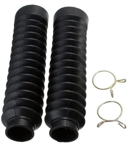 2 stücke Universal Gabel Faltenbalg Vorne Schwarz Motorrad Gummi Abdeckung Staub Gamaschen Stiefel Wasserdicht