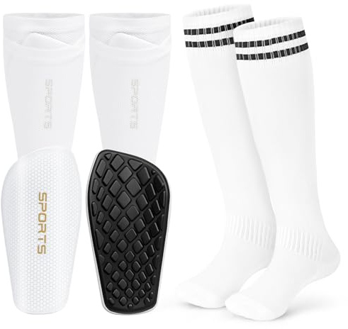 DiULi Schienbeinschoner Kinder Fussball, Kleiner Schienbeinschutz Fussball Fußball Mini Shin Pads mit Guard-Ärmel für Kinder 3-15 Jahre