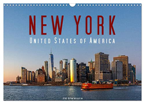 New York - United States of America (Wandkalender 2026 DIN A3 quer), CALVENDO Monatskalender: 12 New Yorker Highlights in brillanten Bildern (CALVENDO Orte)
