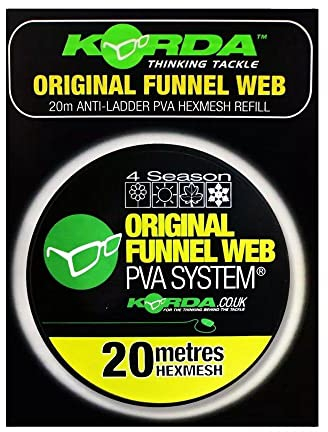 Korda Funnel Web Micromesh Refill - 20m PVA Netzschlauch, PVA-Beutel, Wasserlösliche Futterbeutel für Karpfen