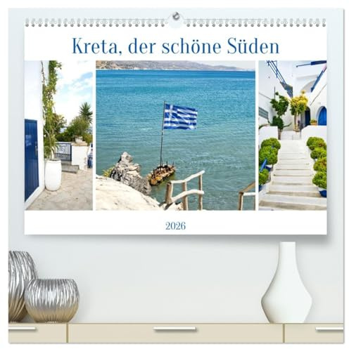 Kreta, der schöne Süden (hochwertiger Premium Wandkalender 2026 DIN A2 quer), Kunstdruck in Hochglanz: Kreta ist nicht nur was Strandurlaub angeht ... wert, es gibt viel zu sehen! (CALVENDO Orte)