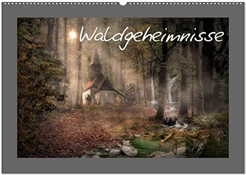 Waldgeheimnisse (Wandkalender 2026 DIN A2 quer), CALVENDO Monatskalender: Digitalkunst, die verzaubert! (CALVENDO Kunst)