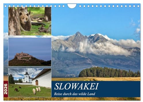 Slowakei - Reise durch das wilde Land (Wandkalender 2026 DIN A4 quer), CALVENDO Monatskalender: Die Slowakei ist viel mehr als die Tatra und Bratislava. (CALVENDO Orte)