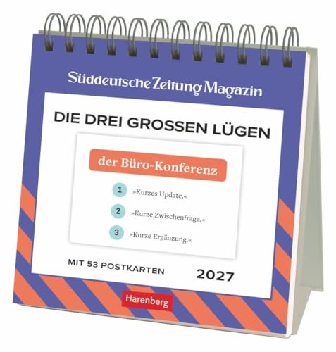 Die drei großen Lügen Premium-Postkartenkalender 2027 - 53 Postkarten mit amüsanten Alltagslügen: Wochenkalender mit 53 Postkarten zu amüsanten ... Humor-Kalender im Format 16,5 x 17,7 cm