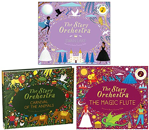 The Story Orchestra Collection 3 Books Set By Jessica Courtney Tickle (Swan Lake, Carnival of the Animals, The Magic Flute)