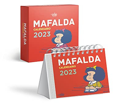 Mafalda 2023, Calendario Escritorio Rojo CON CAJA