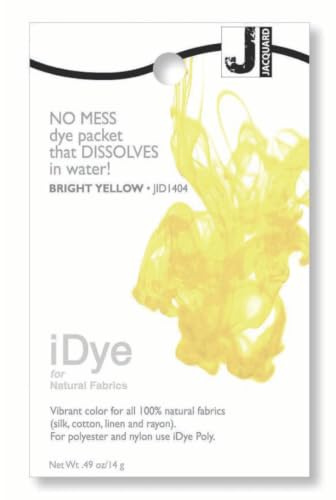 Jacquard iDYE Bright Yellow Fabric Dye for Textiles Using Natural Fibres14g No Mess Packet