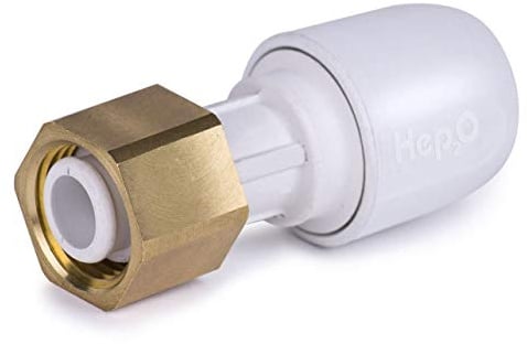 Hepworth Plastics - HD25A/15 HEP2O 15MMx1/2 BSP STRAIGHT TAP CONNECTOR W/ BRASS NUT