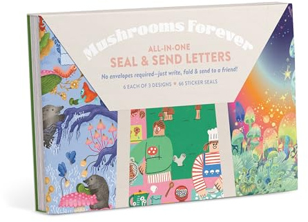 Em & Friends Mushrooms Forever Self-Mailer: Stationery Set: All-in-one Send & Seal Letters Stationery Set (Em & Friends Self-mailers)