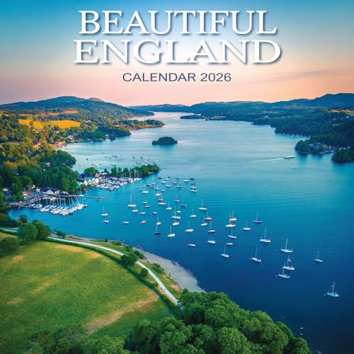 2026 England Calendar: Beautiful England - Square Wall Calendar - Month to View - 12 Months