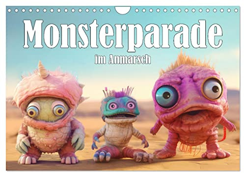 Monsterparade im Anmarsch (Wandkalender 2026 DIN A4 quer), CALVENDO Monatskalender: Monsterkreaturen Karneval auf dem Weg (CALVENDO Spass)