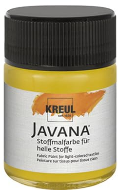KREUL 91902 - Textilfarbe, transparent, Ocker, 50 ml, Javana Tex