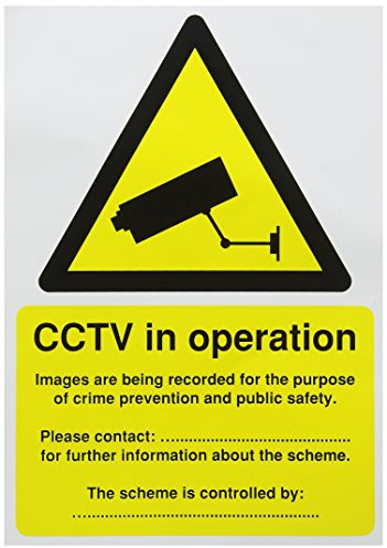 SIGNSLAB DPACCTVS Warning Sign Data Protection Act Compliant CCTV, A5, Self-Adhesive