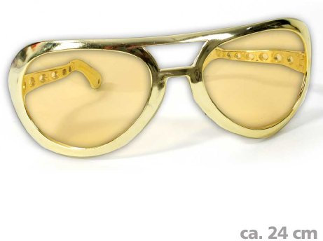 FASCHING 50141 Riesen-Brille Sonnenbrille gold NEU/OVP