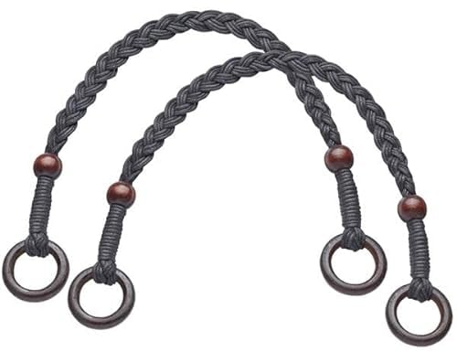 Trendybag-Taschengriffe, geflochten,schwarz, 2 Stück