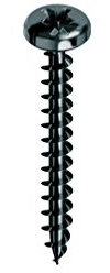 Mustad 1204631 Vite Panel-Vit Nera Testa Cilindrica, mm: 4.0 x 25, 500 Pezzi