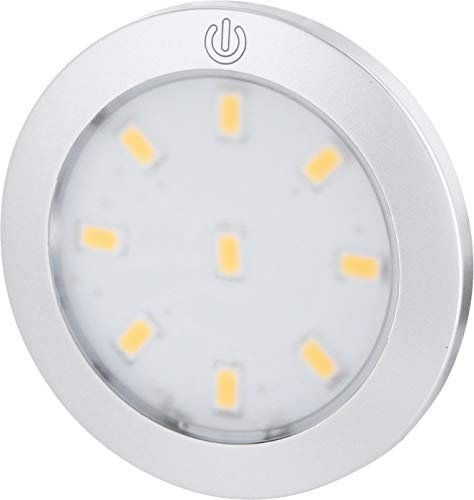 Spot LED Aluminium Superslim encastré - Luminaire pour mât avec interrupteur tactile - Rond - Intensité réglable - 3 W 280 Lumen. Moderne blanc chaud