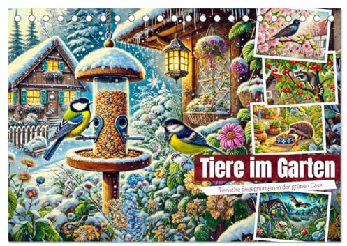 Tiere im Garten - Tierische Begegnungen in der grünen Oase (Tischkalender 2026 DIN A5 quer), CALVENDO Monatskalender: Entdecken Sie die faszinierende Tierwelt Ihres Gartens (CALVENDO Tiere)