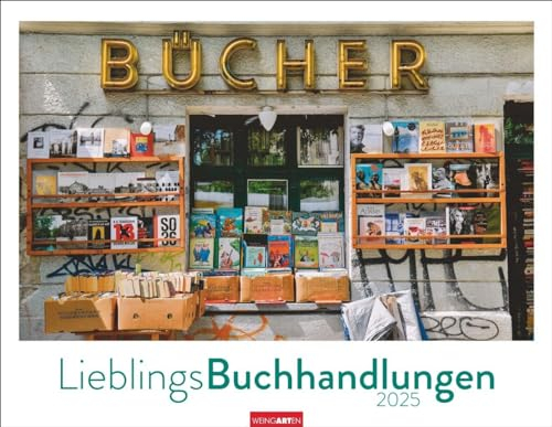 Lieblings-Buchhandlungen Kalender 2025: Fotokalender mit Aufnahmen der schönsten Buchhandlungen. Großartiges Geschenk für Buchliebhaber! Jahres-Wandkalender 2025 im Format 34 x 44 cm.