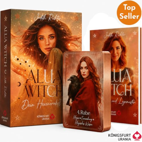 Alua Witch - Dein Hexenorakel - 40 Orakelkarten-96-seitiges Booklet | Hexen & Magie
