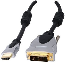 HQ HQSS5551/10 Câble de Connexion HDMI-DVI Haute Qualité 10 m