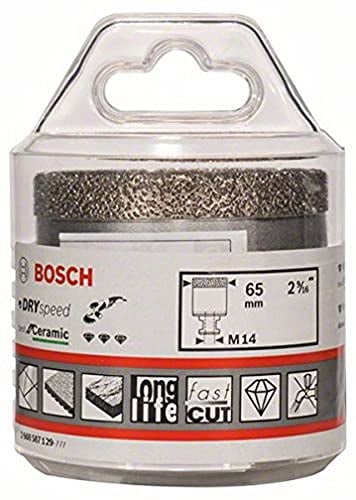 Bosch Professional 1x Fresa Diamantata Best for Ceramic Dry Speed, Foratura a Secco della Ceramica Dura, Ø 65 x 35 mm, Accessorio Smerigliatrice Angolare