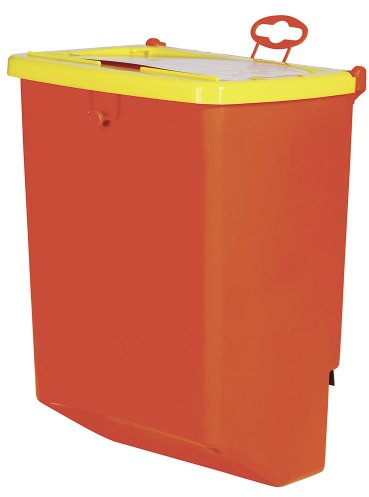 Kerbl 74104 Futterautomat für Kaninchen Kunststoff / Metall, 1 Fressplatz, 2500 ml, Gelb, Orange