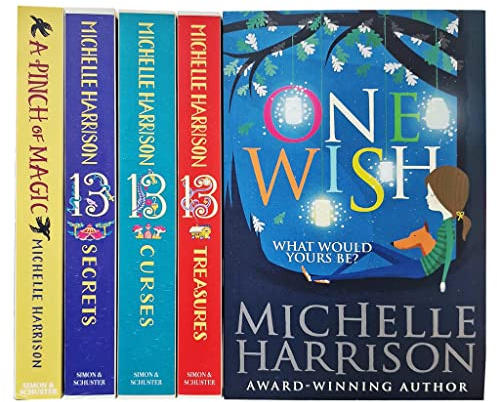 Michelle Harrison Collection 5 Books Set (One Wish, The Thirteen Treasures, The Thirteen Curses, The Thirteen Secrets & A Pinch of Magic)