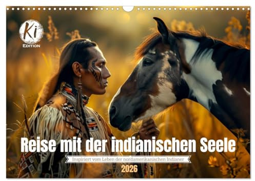 Reise mit der indianischen Seele (Wandkalender 2026 DIN A3 quer), CALVENDO Monatskalender: Das Leben der Indianer im Einklang mit der Natur (CALVENDO Menschen)
