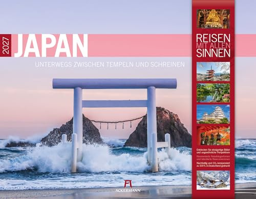 Japan Kalender 2027 | Unterwegs zwischen Tempeln und Schreinen | Hochwertiger Reise-Kalender im großen Querformat (54x42 cm) | Spiritualität in Asien