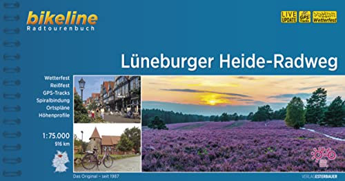 Lüneburger Heide-Radweg: 1:75.000, 916 km, wetterfest/reißfest, GPS-Tracks Download, LiveUpdate (Bikeline Radtourenbücher)