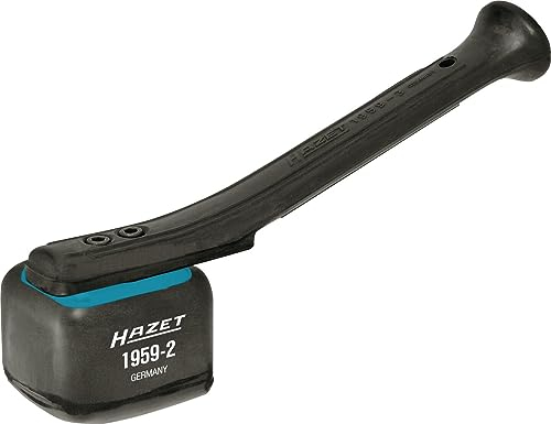 HAZET 1959-2 martillo encolador I cuerpo de goma I mango ajustable en 90 grados I para trabajos profesionales de encolado I cuidadoso con los materiales