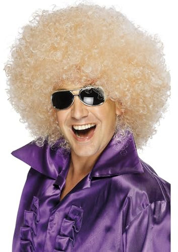 Smiffys Afro Perücke, Super-groß, Blond