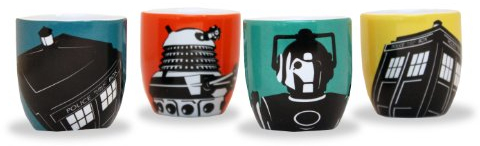BBC Worldwide Doctor Egg Cups, Mixed Color
