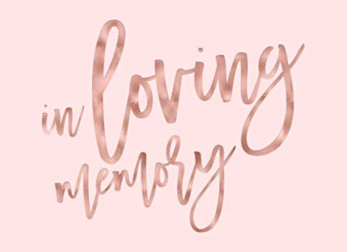 In loving Memory: Pink Blush Calligraphy Funeral And Memorial Service Guest Book