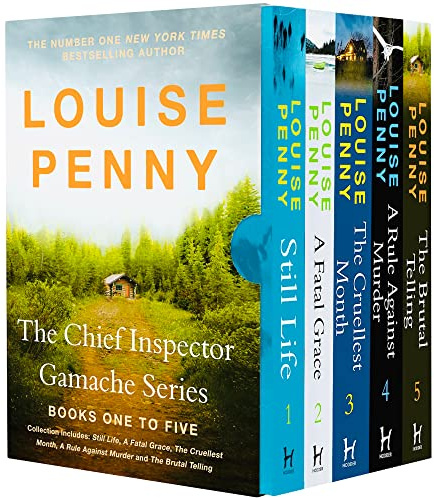 The Chief Inspector Gamache Series Books 1 - 5 Collection Box Set by Louise Penny (Still Life, Fatal Grace, Cruellest Month, Rule Against Murder & Brutal Telling)
