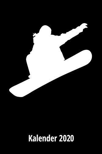 Snowboard Kalender 2020: 2 Seiten = 1 Woche, Terminplaner, Taschenkalender, Kalender, Wochenplaner, Planer, Organizer 2020