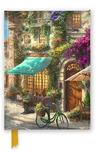 Premium Notizbuch DIN A5: Thomas Kinkade, Italienisches Café: Unser hochwertiges, liniertes Blankbook mit festem, künstlerisch geprägtem Einband und ... Notizbuch DIN A 5 mit Magnetverschluss)