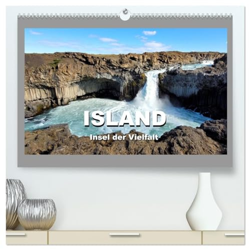 Island Insel der Vielfalt (hochwertiger Premium Wandkalender 2026 DIN A2 quer), Kunstdruck in Hochglanz: Isländische Landschaften, Wasserfälle, Schluchten (CALVENDO Natur)