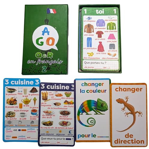 AGO En Francais 2 Deluxe: Interaktives Kartenspiel zum Französischlernen - Perfekt für alle Altersgruppen, ab Anfängerniveau!