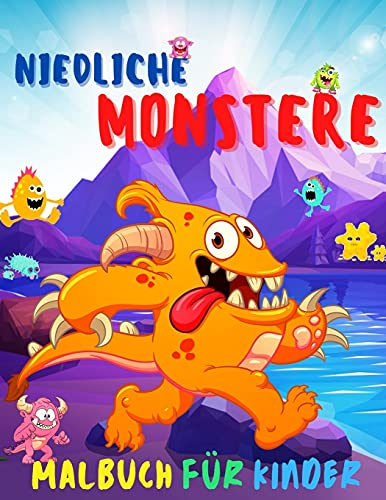 Niedliche Monstere Malbuch für Kinder: Erstaunliches Buch mit niedlichen Monstern - Einfaches Ausmalen von Monstern für Kinder