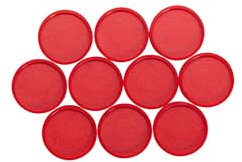 MAUL Magnete (10 Stück) Ø 29mm | Magnet aus bruchsicherem Kunststoff | Starke Magnete für Whiteboard und Magnettafel | Industriemagnete vielfältig anwendbar in Büro, Lager und Werkstatt | Rot