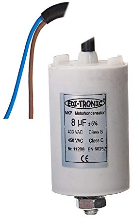 Kondensator Anlaufkondensator Motorkondensator Arbeitskondensator Kabel 8µF 450V