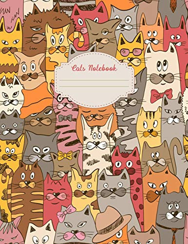 Cats Notebook: Beautiful Cat Design Lined Notebook - Journal for School / College / Office / 150 Pages / 8.5 x 11 Inches