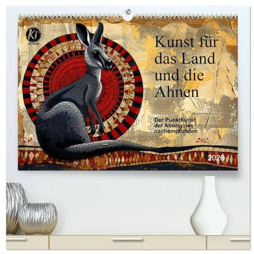 Kunst für das Land und die Ahnen (hochwertiger Premium Wandkalender 2026 DIN A2 quer), Kunstdruck in Hochglanz: Punktkunst ist nicht nur Kunst, sondern ein lebendiges Erbe (CALVENDO Kunst)