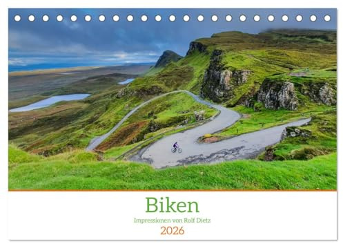Biken - Impressionen von Rolf Dietz (Tischkalender 2026 DIN A5 quer), CALVENDO Monatskalender: Fahrräder mögen sich ändern, aber Radfahren ist zeitlos. (CALVENDO Orte)