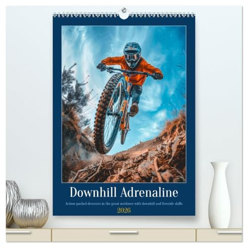 Downhill Adrenaline (High Quality Premium Wall Calendar 2026 DIN A2 portrait),CALVENDO 12 Month Wall Calendar: Experience the thrill of downhill biking every month (CALVENDO Sports)