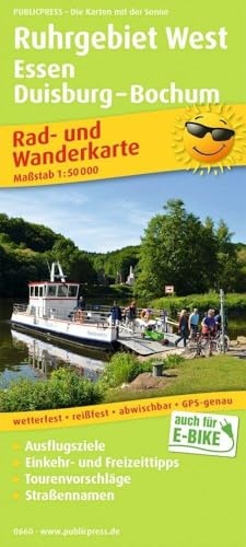 Publicpress Rad- und Wanderkarte Ruhrgebiet West, Essen, Duisburg, Bochum 1:50.000: Rad- und Wanderkarte mit Ausflugszielen, Einkehr- & Freizeittipps, ... 1:50000 (Rad- und Wanderkarte: RuWK)